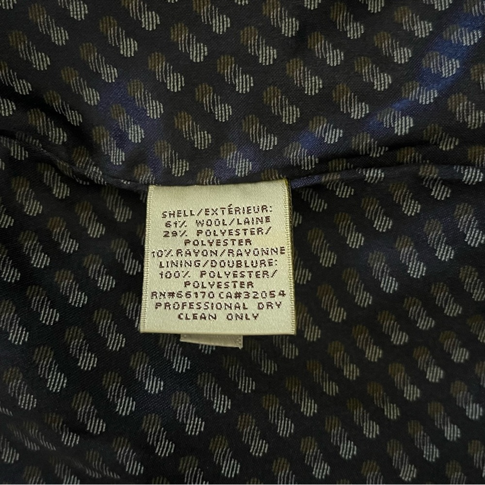 Elevenses Anthropologie Women's First Frost Navy Wool Hooded Peacoat Size 8 - Picture 4 of 5